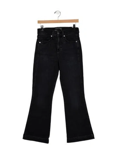 Pre-owned Veronica Beard High-rise Wide Leg Jeans In Black