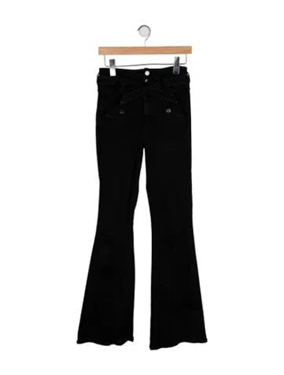Pre-owned Veronica Beard High-rise Wide Leg Jeans In Black