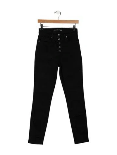 Pre-owned Veronica Beard High-rise Wide Leg Jeans In Black