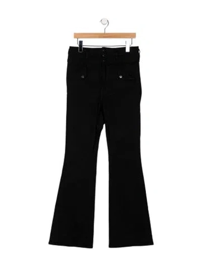 Pre-owned Veronica Beard High-rise Wide Leg Jeans In Black