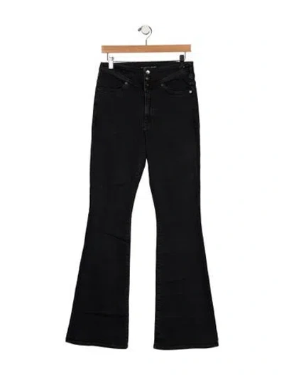 Pre-owned Veronica Beard High-rise Wide Leg Jeans In Black