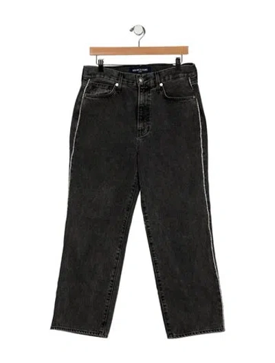 Pre-owned Veronica Beard High-rise Wide Leg Jeans In Black