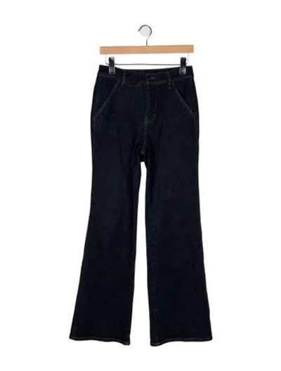 Pre-owned Veronica Beard High-rise Wide Leg Jeans In Black