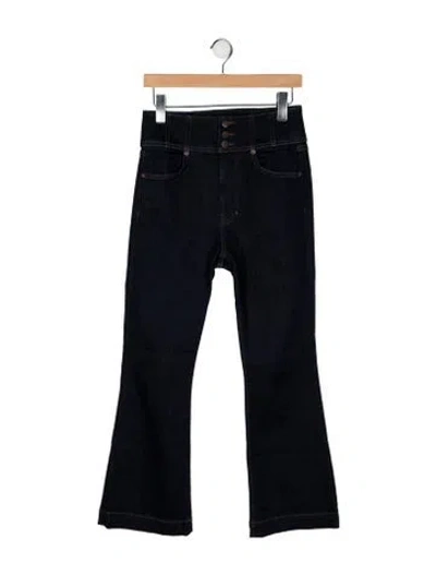 Pre-owned Veronica Beard High-rise Wide Leg Jeans In Black