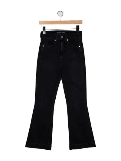 Pre-owned Veronica Beard High-rise Wide Leg Jeans In Black