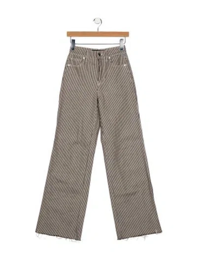Pre-owned Veronica Beard High-rise Wide Leg Jeans In Black
