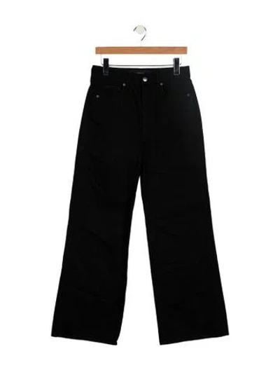 Pre-owned Veronica Beard High-rise Wide Leg Jeans In Black