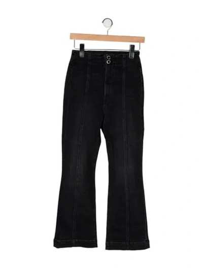 Pre-owned Veronica Beard High-rise Wide Leg Jeans In Black