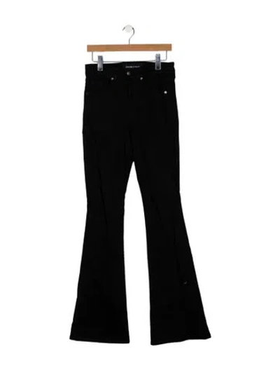 Pre-owned Veronica Beard High-rise Wide Leg Jeans In Black
