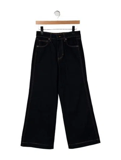 Pre-owned Veronica Beard High-rise Wide Leg Jeans In Black