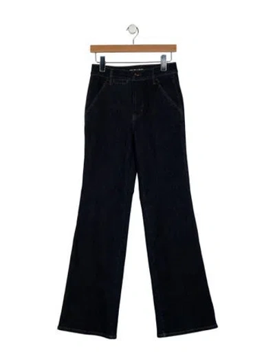 Pre-owned Veronica Beard High-rise Wide Leg Jeans In Black