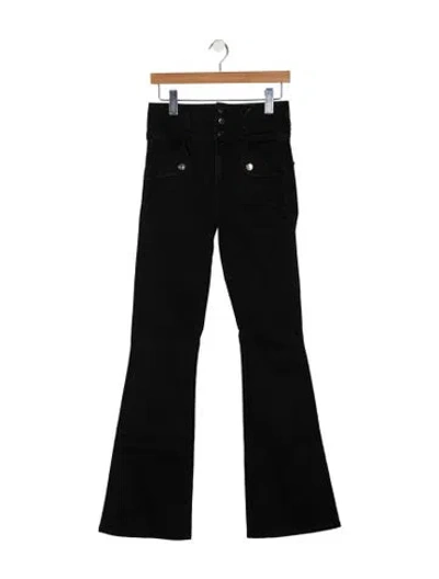 Pre-owned Veronica Beard High-rise Wide Leg Jeans In Black