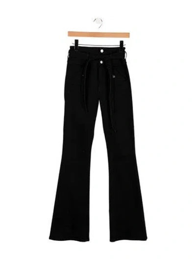 Pre-owned Veronica Beard High-rise Wide Leg Jeans In Black