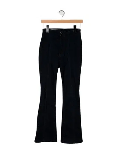 Pre-owned Veronica Beard High-rise Wide Leg Jeans In Black