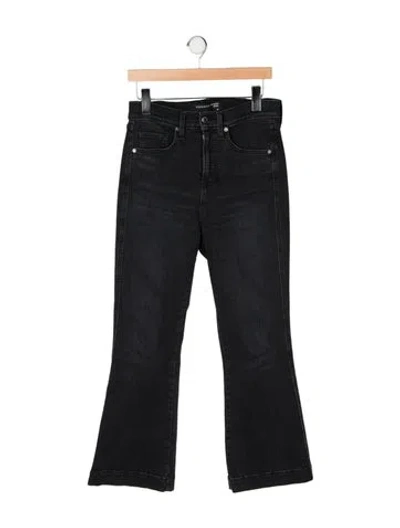 Pre-owned Veronica Beard High-rise Wide Leg Jeans In Black