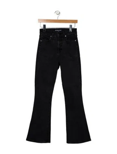 Pre-owned Veronica Beard High-rise Wide Leg Jeans In Black
