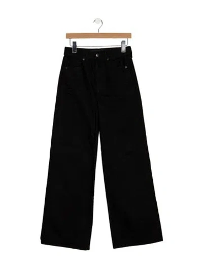 Pre-owned Veronica Beard High-rise Wide Leg Jeans In Black