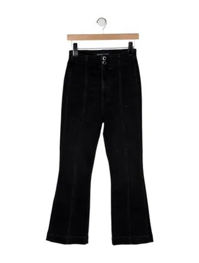 Pre-owned Veronica Beard High-rise Wide Leg Jeans In Black