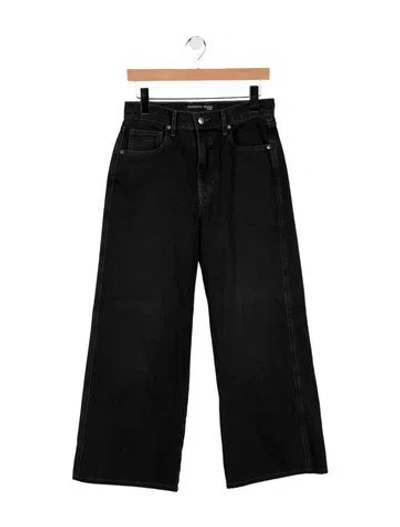 Pre-owned Veronica Beard High-rise Wide Leg Jeans In Black