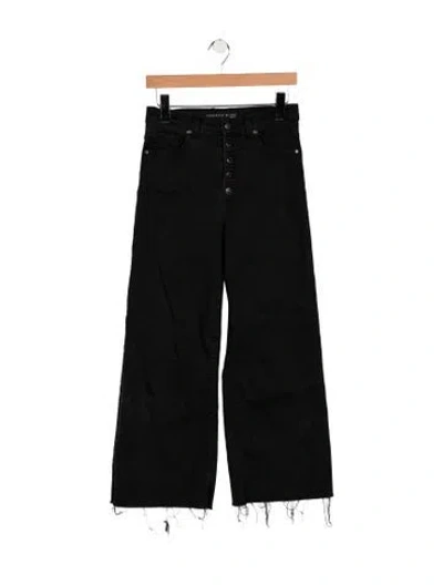 Pre-owned Veronica Beard High-rise Wide Leg Jeans In Black