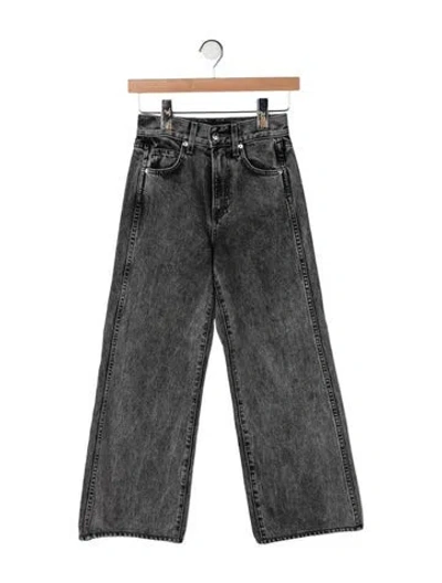 Pre-owned Veronica Beard High-rise Wide Leg Jeans In Black