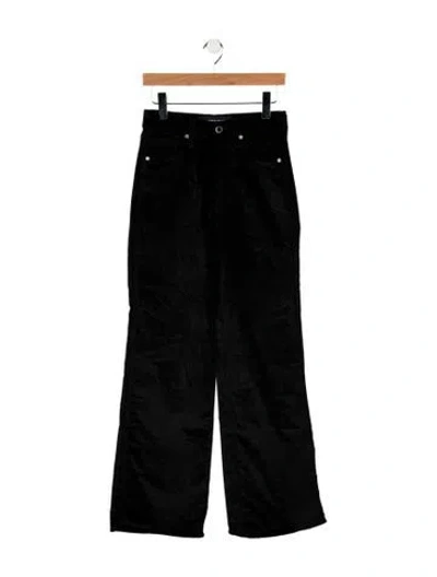 Pre-owned Veronica Beard High-rise Wide Leg Jeans In Black