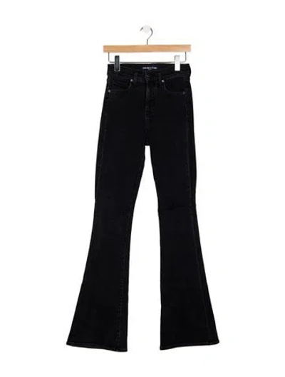 Pre-owned Veronica Beard High-rise Wide Leg Jeans In Black
