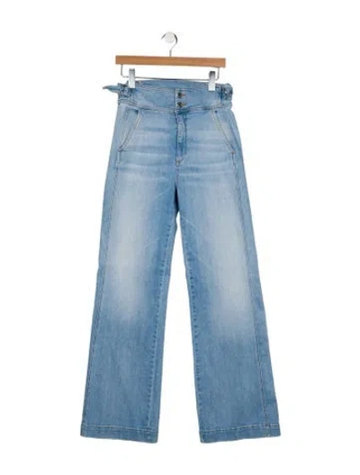 Pre-owned Veronica Beard High-rise Wide Leg Jeans In Blue