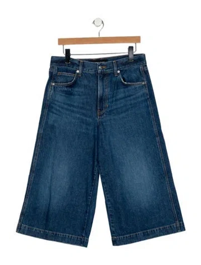 Pre-owned Veronica Beard High-rise Wide Leg Jeans In Blue