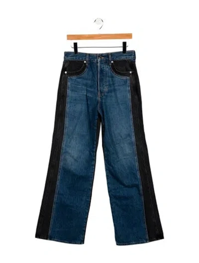 Pre-owned Veronica Beard High-rise Wide Leg Jeans In Blue