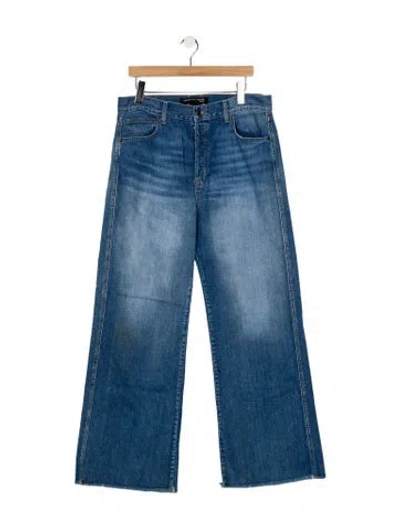 Pre-owned Veronica Beard High-rise Wide Leg Jeans In Blue