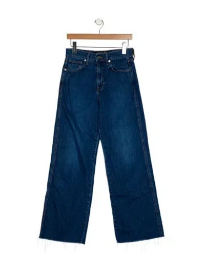 Pre-owned Veronica Beard High-rise Wide Leg Jeans In Blue