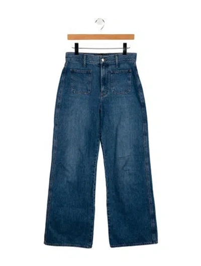 Pre-owned Veronica Beard High-rise Wide Leg Jeans In Blue