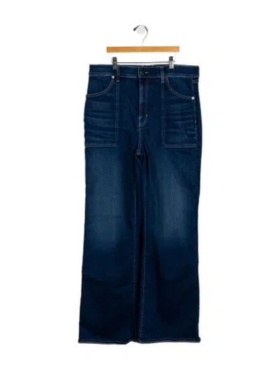 Pre-owned Veronica Beard High-rise Wide Leg Jeans In Blue