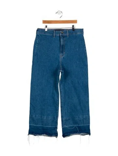 Pre-owned Veronica Beard High-rise Wide Leg Jeans In Blue