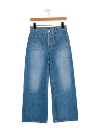 Pre-owned Veronica Beard High-rise Wide Leg Jeans In Blue
