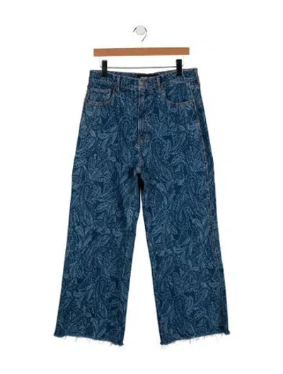 Pre-owned Veronica Beard High-rise Wide Leg Jeans In Blue