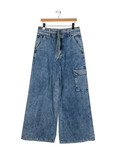 Pre-owned Veronica Beard High-rise Wide Leg Jeans In Blue