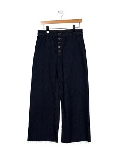 Pre-owned Veronica Beard High-rise Wide Leg Jeans In Blue