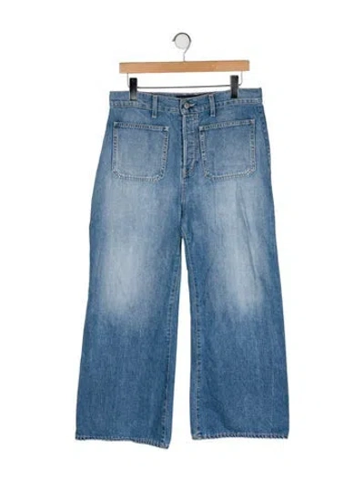 Pre-owned Veronica Beard High-rise Wide Leg Jeans In Blue