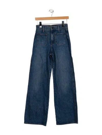 Pre-owned Veronica Beard High-rise Wide Leg Jeans In Blue