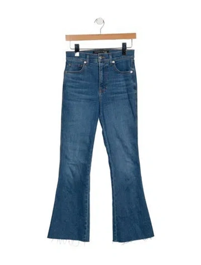 Pre-owned Veronica Beard High-rise Wide Leg Jeans In Blue