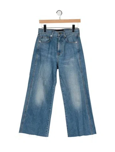 Pre-owned Veronica Beard High-rise Wide Leg Jeans In Blue