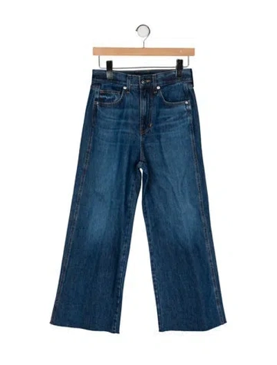 Pre-owned Veronica Beard High-rise Wide Leg Jeans In Blue