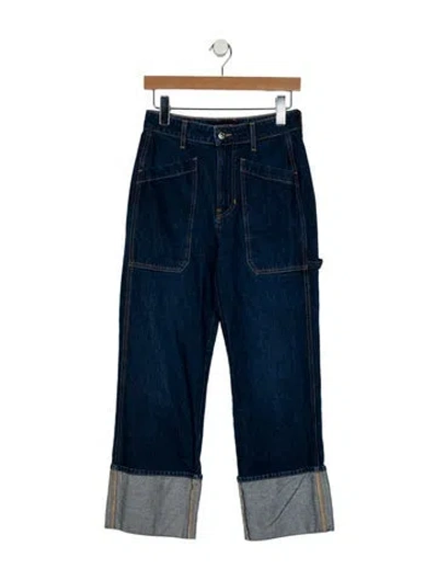 Pre-owned Veronica Beard High-rise Wide Leg Jeans In Blue