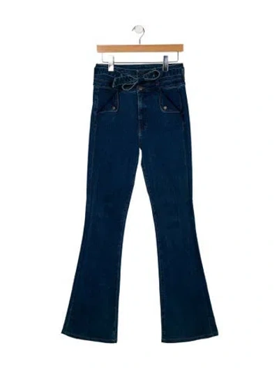 Pre-owned Veronica Beard High-rise Wide Leg Jeans In Blue