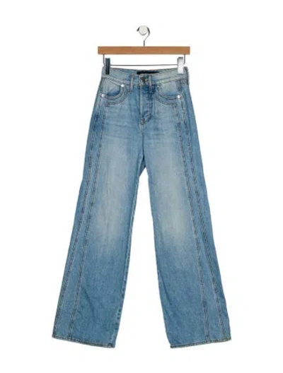 Pre-owned Veronica Beard High-rise Wide Leg Jeans In Blue