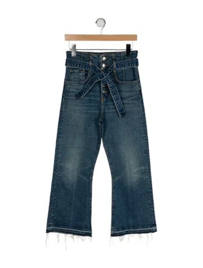 Pre-owned Veronica Beard High-rise Wide Leg Jeans In Blue