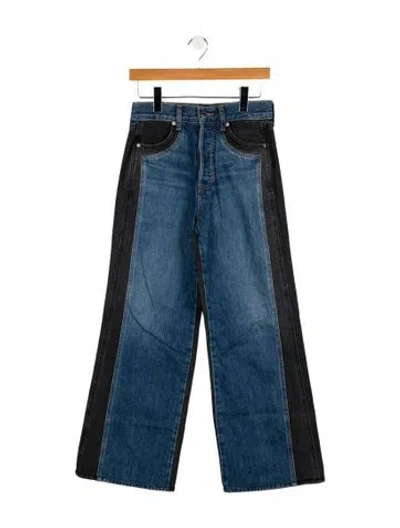 Pre-owned Veronica Beard High-rise Wide Leg Jeans In Blue
