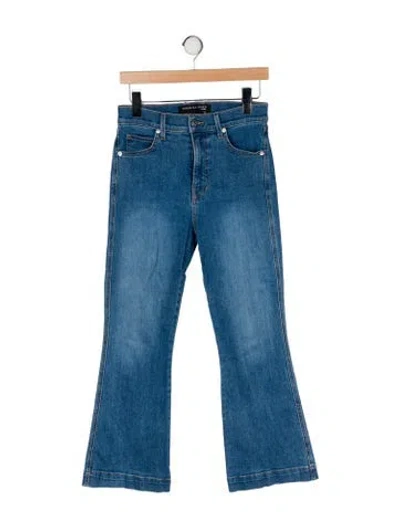 Pre-owned Veronica Beard High-rise Wide Leg Jeans In Blue